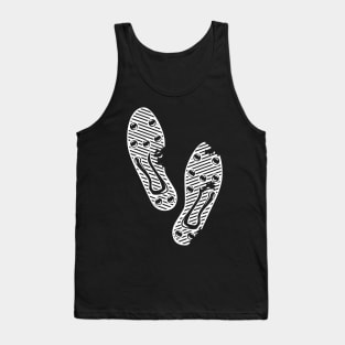 Soccer Cleat Footprints Tank Top